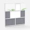 Luxor Modular Room Divider Wall System - 70in. x 70in. Add-On Wall - Silver Frame, Whiteboard MW-7070-XWCG - alternate 1